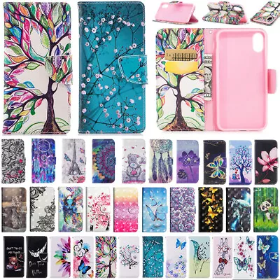 $14.88 • Buy For Samsung A51 A52 A53 A20 J5 Patterned Leather Magnetic Wallet Flip Case Cover