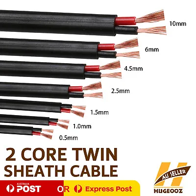 Twin Core Wire Auto Trailer Battery Cable 12V 24V 2 Sheath Solar Electric Wiring • $54.86