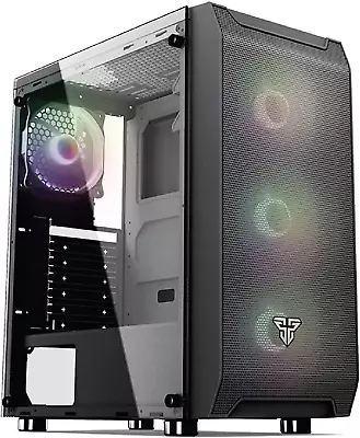 PC Gaming Computer Desktop Case Tempered Glass Side Panel ATX Tower With 4 X 120 • $137.98