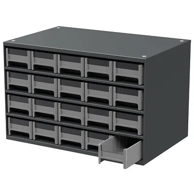 Akro-Mils 19320 Drawer Bin Cabinet With 20 Drawers Steel Polystyrene Gray • $199.99