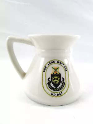 Navy Ceramic Coffee Mug US Navy USS John Hancock DD-981 - Vintage • $17.05