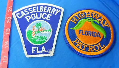 Casselberry Police And Florida Highway Patrol Cloth Patch Lot Of 2 Vintage • $6