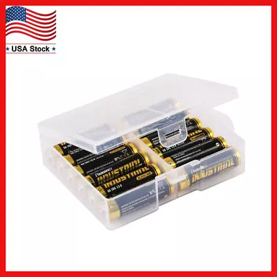AA Battery Storage Case/Holder/Organizer/Box Clear Plastic For 24 AA Batteries • $6.99