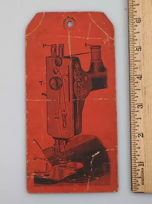 Vintage 1900s Sewing Machine Reminder Tag Automatic Tension • $9.99