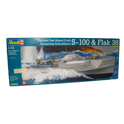 $67.95 • Buy Revell 05002 German Fast Attack Craft Schnellboot S-100 & Flak 38 1/72 Model New