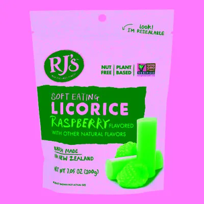 Soft Eating Licorice Raspberry 7 Oz By Rjs Licorice • £54.54