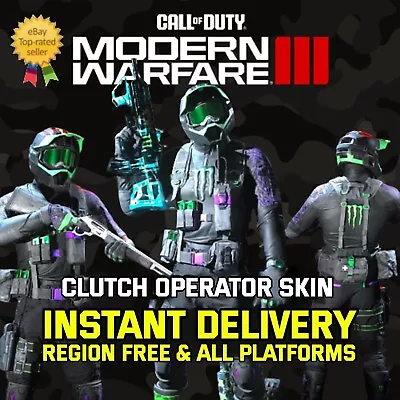 ⚡️ INSTANT ⚡️Call Of Duty Modern Warfare 3 CLUTCH SKIN MonsterEnergy COD MW3 • $0.99