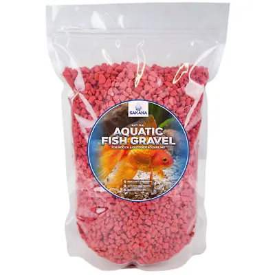 £1.99 • Buy Sakana Red Aquatic Fish Gravel - Premium Aquarium Tank Pond Decoration Stones