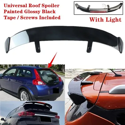 Universal Fit For Volvo C30 07-13 Rear Tail Roof Spoiler ABS Wing Black W/ Light • $86.19