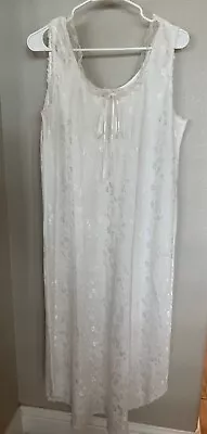 Vintage White Satin Bridal Nightgown Size Large • $12