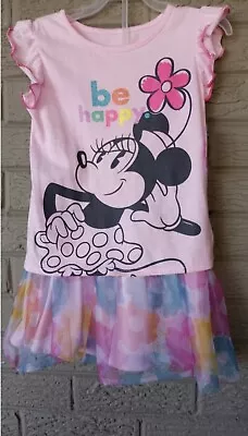 Disney Skirt Set Girl’s Size 2T Minnie Mouse Pink T-Shirt & Tutu Colorful Outfit • $17.77