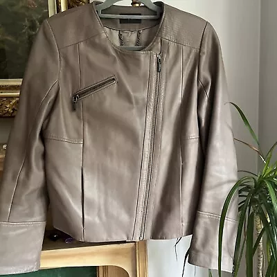 Leather Jacket 14 Real Leather Mink Colour Autograph M/S.  £60 • £60