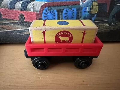 Thomas Train Wooden Red Cargo Car & Magnetic McColl’s Farm Cargo! • $12.99