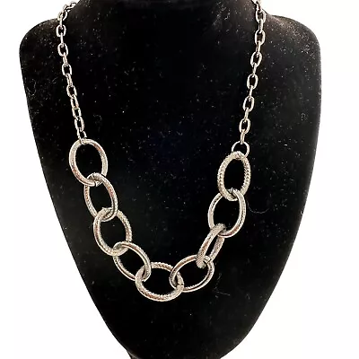 Paparazzi Necklace Statement Silver Chain Link Earrings Gypsy Festival Boho Set • $12.48