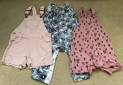 Baby Girl Romper Suit Bundle - Aged 6-9 Months • £2