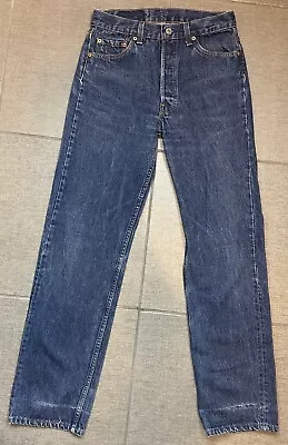 Vintage LEVIS 501 XX Denim Jeans 28x32 ACTUAL USA MADE Mid Rise Button Fly Faded • $84.99