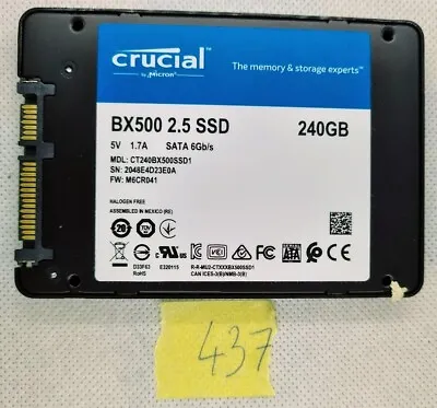 CRUCIAL BX500 CT240BX500SSD1 240GB SSD 2.5  SATA 6G/s • £24.58