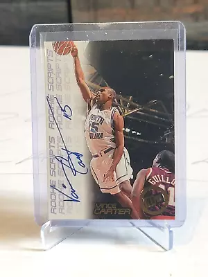 Vince Carter 1998 Press Pass Rookie Scripts Signed Rc Auto • $249