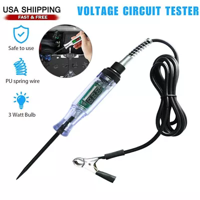 $7.99 • Buy 6-24V Digital Electric Circuit LCD Tester Test Light Car Truck Voltage Probe Pen