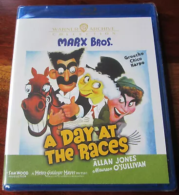 A Day At The Races (1937) Blu-ray (Region ABC) Warner Archive Marx Bros New • £22