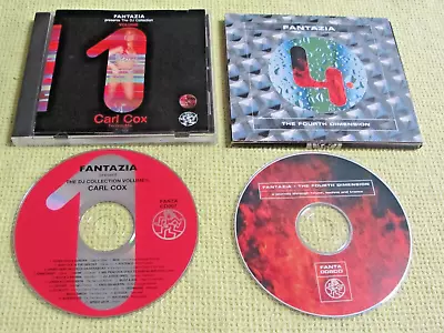 Carl Cox The DJ Collection Volume 1 & Fantazia The Fourth Dimension 2 CD Albums • £12.99