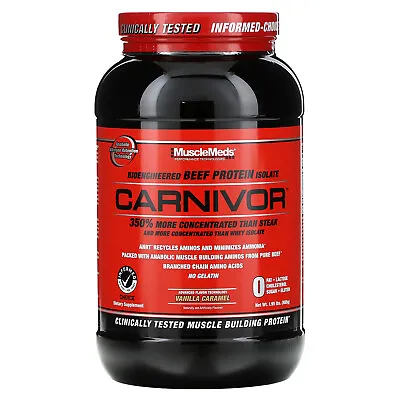 Carnivor Bioengineered Beef Protein Isolate Vanilla Caramel 1.95 Lbs (888 G) • $37.89