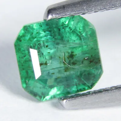 0.98Cts Massive Natural Zambian Emerald 5.9x5.5mm Emerald Cut Collection REF VDO • $54.99