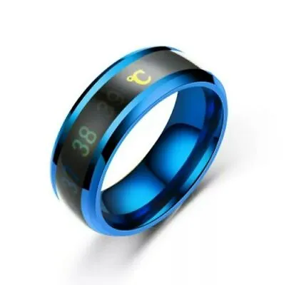 £3.29 • Buy Smart Temperature Ring Steel Titanium Mood Emotion Feeling Intelligent Ring