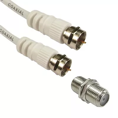 Coaxial Satellite Cable Extension Virgin Media Sky Tv Broadband F Connector Lead • £3.75