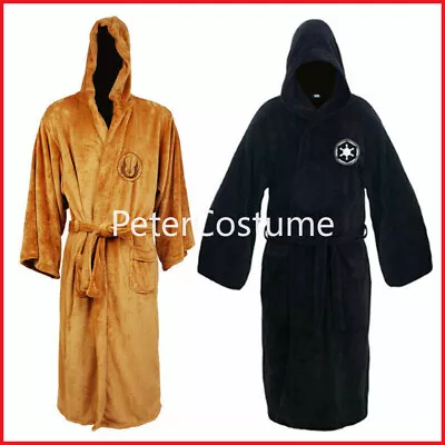 Star Wars Hooded Bath Robe Jedi Knight Sith Bathrobe Cloak Cape Costume • $34.99