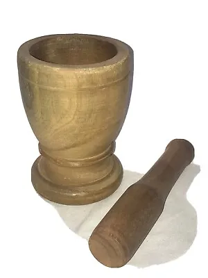 Wood Mortar & Pestle Pylon  Perfect For Mofongo Mojitos & More • $15.59