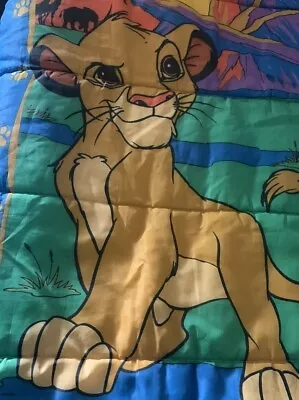 Vintage 1990's Trevira Disney Simba Lion King Kid's Sleeping Bag 30 X 57 USA • $15