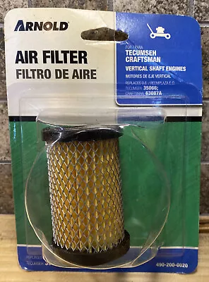 Arnold Air Filter For Tecumseh Craftsman Vertical Shaft Engines - 35066 /63087A • $5.97