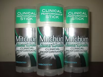 3x Mitchum Smart Solid Unscented Clinical Performance Antiperspirant & Deodorant • $43