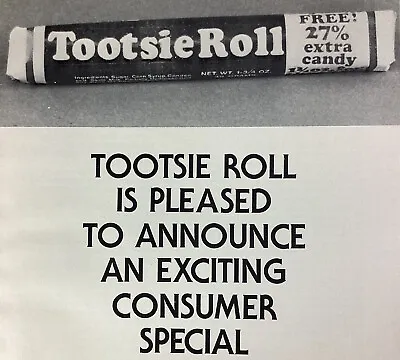 Tootsie Roll Candy Print Ad Original Vintage 1981 Rare VHTF Extra • $11.27