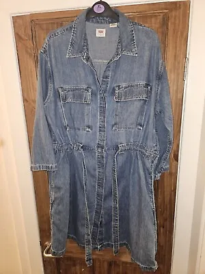 Levi Strauss-Denim Dress Excellent Condition Size L Genuine Original Garment. • £25