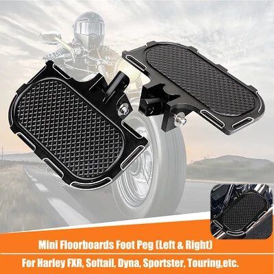 $53.98 • Buy Motorcycle Black Mini Male Mount Floorboard For Harley Sportster Softail V-Rod