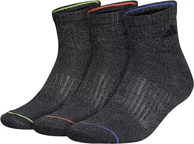 Adidas Men's Cushioned Quarter Socks (3-pair) - Large • $17.98