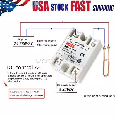 1-10PCS SSR-25DA Solid State Relay Module 25A DC3-32V Input AC24-380V Output USA • $6.99