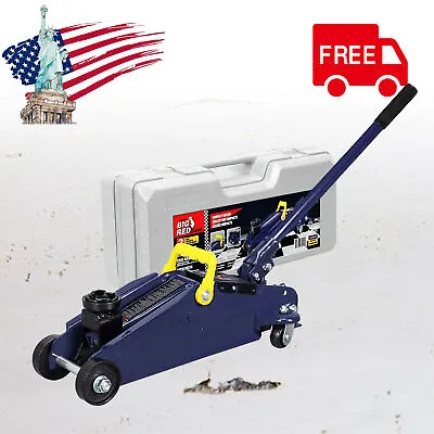 BIG RED Torin 2 Ton Trolley Service Floor Jack With Storage Case Blue • $54.21