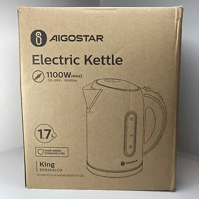 Aigostar Electric Kettle 1.7L Electric Tea Kettle With LED Illumination • $0.99