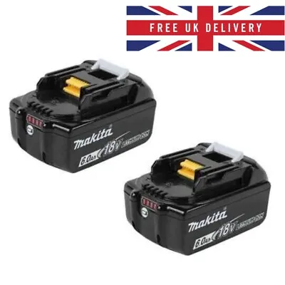 2PCS Makita BL1860B Single 18V 6Ah LXT Li-ion Genuine Makstar Battery Pack UK • £139.99