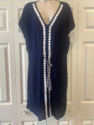 Stylish Short Sleeve Spense Size 12 Navy Blue/White Dress • $7.50