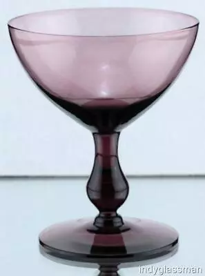 Morgantown REGINA AMETHYST Saucer Champagne & Sherbet Glass (3 Left) • $8.97