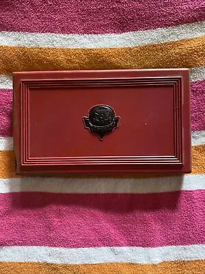 Vintage Crisloid Top Grade Dominoes RARE  Red Bakelite With Red Case • $23