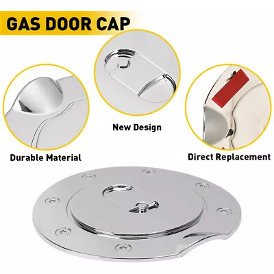 Gas Cap Cover Chrome Fuel Tank Door Fuel Filler Door Fit CHEVY SILVERADO 2007-14 • $14.99