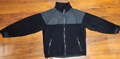 VTG CABELA'S Jacket Men's M Black Fleece Full Zip Polartec Zip Arm Fleece • $21.04