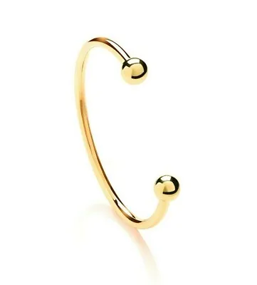 9ct Gold Torque Bangle Solid Round Bead Kids Childs Torq Ball Bracelet Gift Box • £214.99