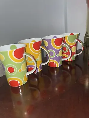 Maxwell & Williams Polkadelic Mug First Quality Porcelain Set Of 4 • $20