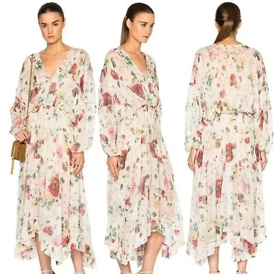 Rare Zimmermann Mischief Ladder Floral Silk Midi Handkerchief Floral Dress AS IS • $200